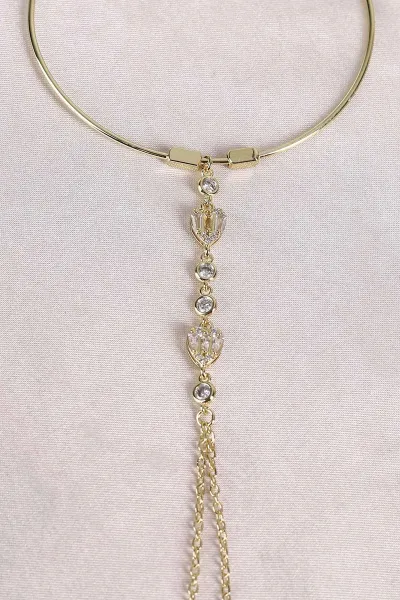 Gold Zirkon Taşlı Kelepçe Şahmeran 494591
