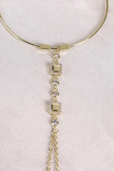 Gold Zirkon Taşlı Kelepçe Şahmeran 494592