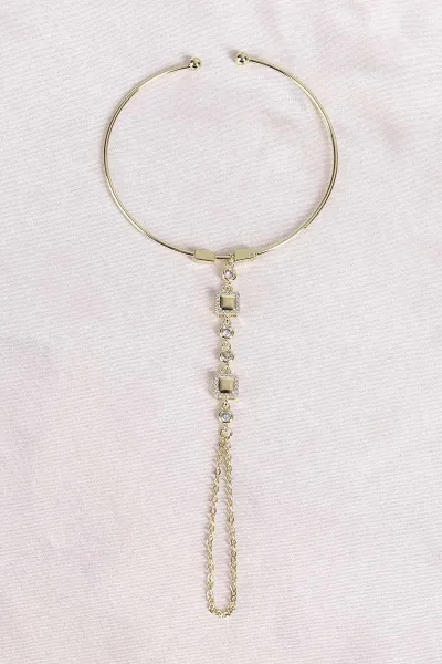 Gold Zirkon Taşlı Kelepçe Şahmeran 494592