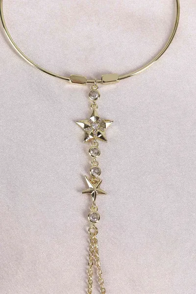 Gold Zirkon Taşlı Kelepçe Şahmeran 494593