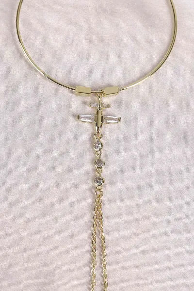 Gold Zirkon Taşlı Kelepçe Şahmeran 494594