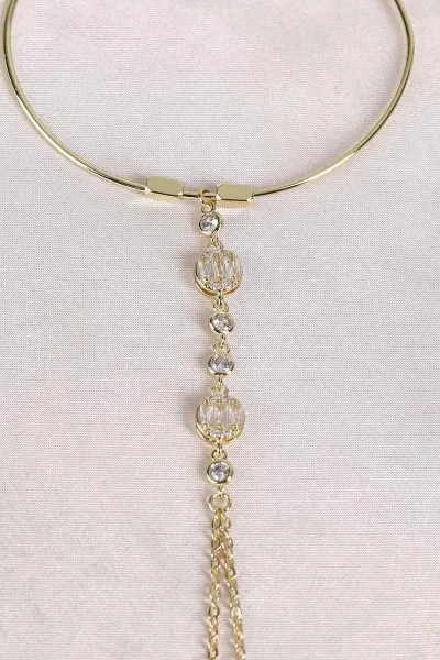 Gold Zirkon Taşlı Kelepçe Şahmeran 494597