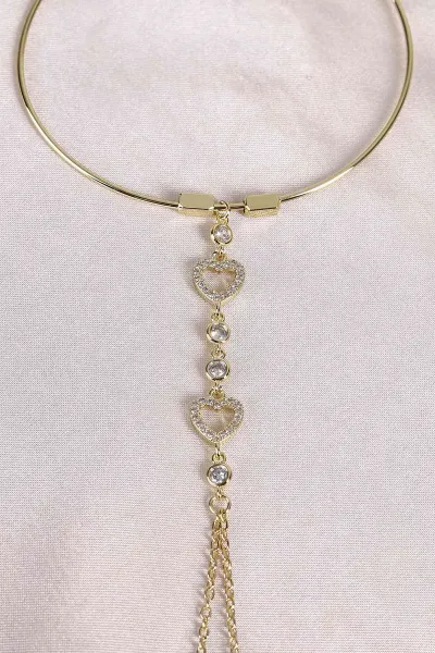 Gold Zirkon Taşlı Kelepçe Şahmeran 494598