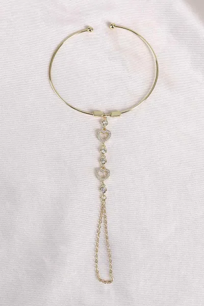 Gold Zirkon Taşlı Kelepçe Şahmeran 494598