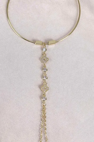 Gold Zirkon Taşlı Kelepçe Şahmeran 494601