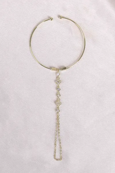Gold Zirkon Taşlı Kelepçe Şahmeran 494601