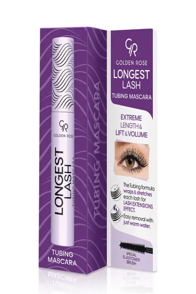 Golden Rose Longest Lash Tubing Mascara  - Ekstra Uzunluk ve Takma Kirpik Etkili Siyah Maskara 497924