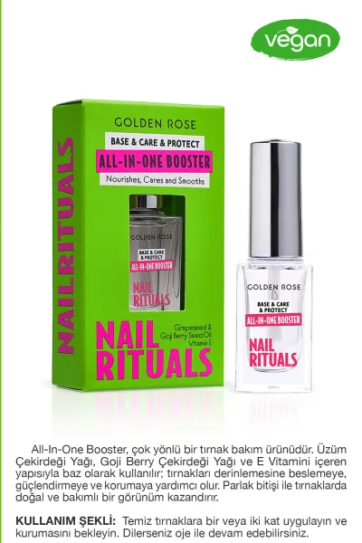 Golden Rose Nail Rituals All-in-Booster - Besleyici ve Koruyucu Tırnak Cilası 497882