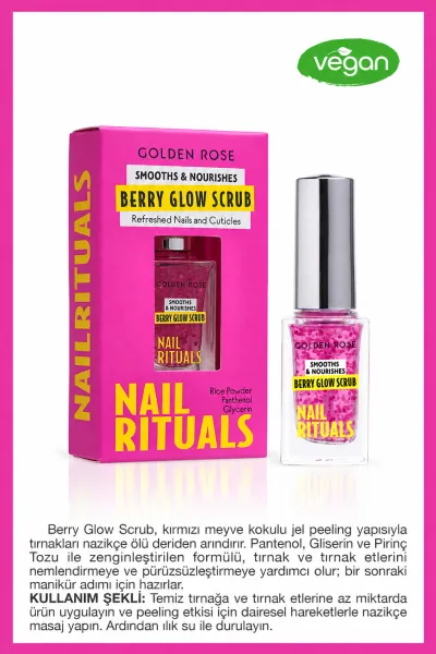 Golden Rose Nail Rituals Berry Glow Scrup - Pürüzsüzleştirici Tırnak ve Tırnak Eti Peelingi 497883
