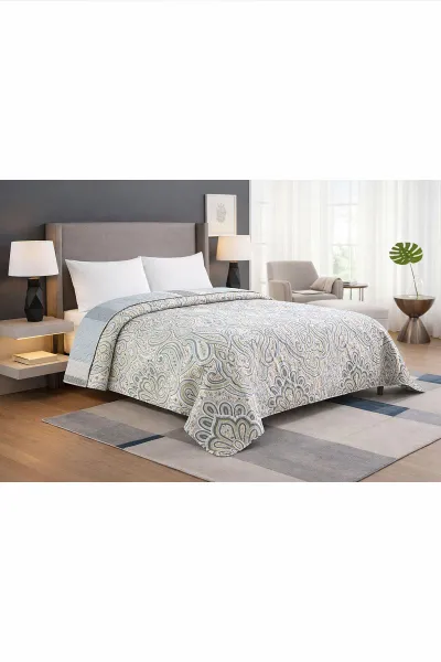 Gri 160x220 Cm Bella Home Aden Tek Kişilik Çok Amaçlı Yatak Örtüsü 474843