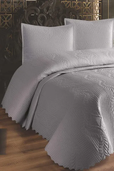 Gri 180x250 Jumbo Soft Tek Kişilik Yatak Örtüsü 278360