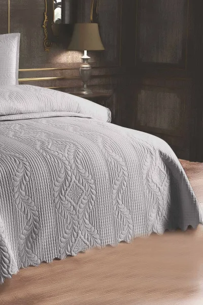 Gri 180x250 Jumbo Soft Tek Kişilik Yatak Örtüsü 278360