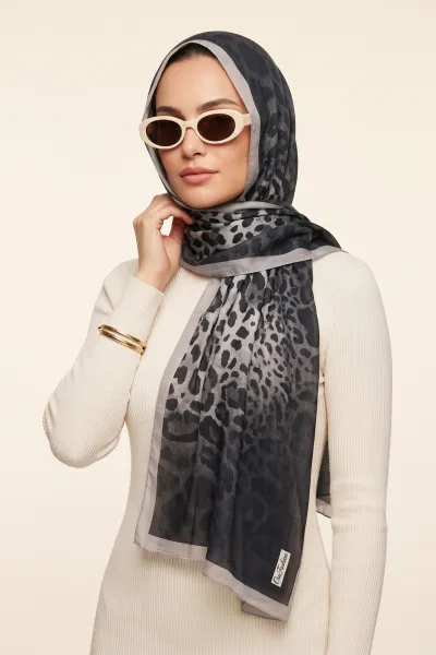Gri 180x70 Cm Our Fashion Dijital Baskılı Desenli Soft Şal 488575