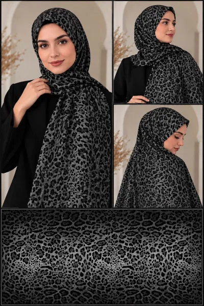 Gri 180x70 Cm Our Fashion Dijital Baskılı Desenli Soft Şal 488575