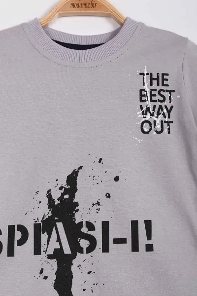 Gri (2-5 Yaş) The Baskılı Erkek Çocuk  Takım 254332