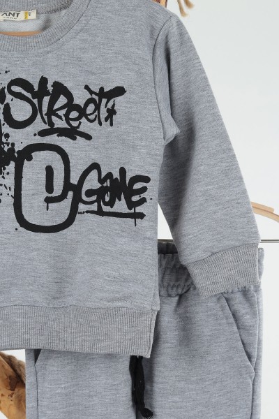 Gri (2-6 yaş) Street Game Baskılı Erkek Çocuk Takım 136883
