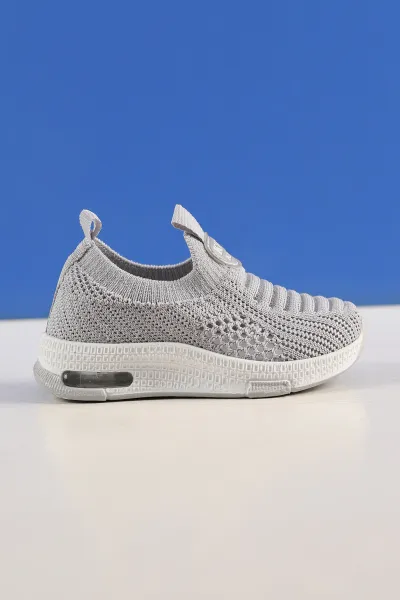 Gri (21-25 Bebe) Triko Işıklı Bebe Spor Ayakkabı 248796
