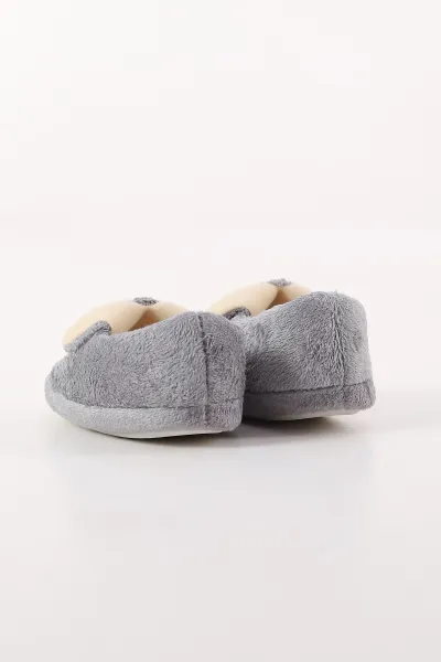 Gri ( 25 - 30 ) Peluş Figürlü Kız Çocuk Panduf 409537