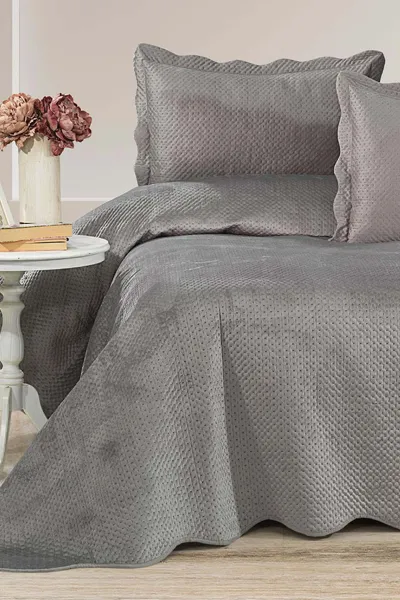 Gri 250x260 cm Bella Home Çift Kişilik Summer Dream Yatak Örtüsü 334710