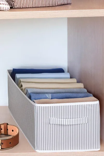 Gri 26x41x20 Cm Dolap İçi Pantolon Düzenleyici-Pantolon Organizer 398848
