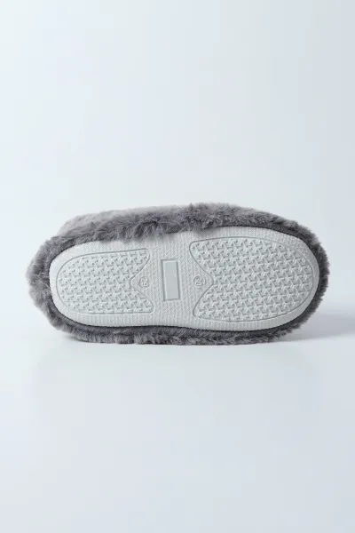 Gri ( 29 - 34 ) Peluş Figürlü Erkek Çocuk Panduf 495177