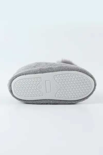 Gri ( 29 - 34 ) Peluş Figürlü Erkek Çocuk Panduf 495164