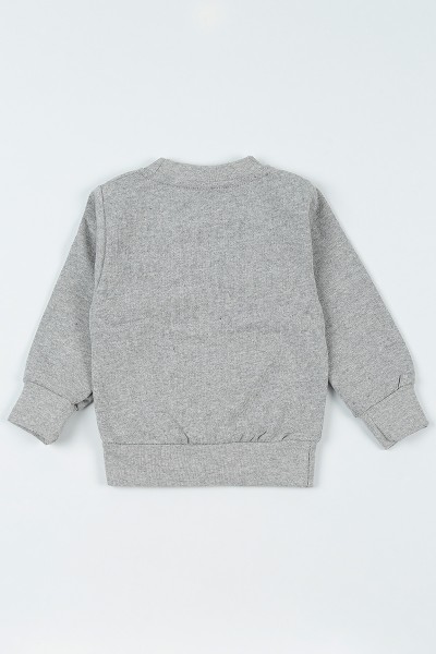 Gri (3-12 Yaş) Love Baskılı Kız Çocuk Sweatshirt 92596