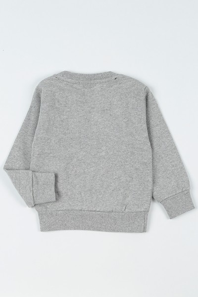 Gri (3-12 Yaş) Sweet Style Baskılı Kız Çocuk Sweathirt 92734