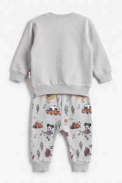 Gri (3-24 Ay) Forest Baskılı Erkek Bebek 2'li  Takım 473032