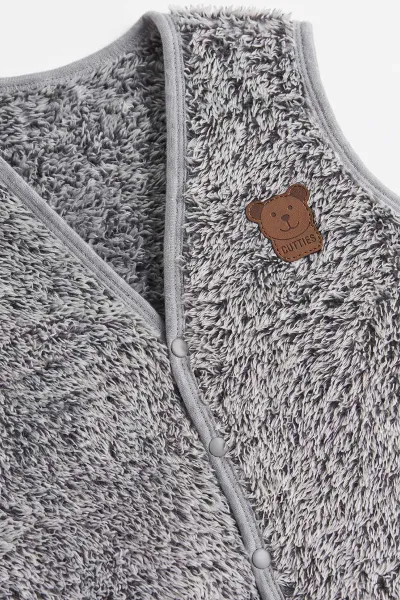 Gri (3-6 Yaş) Ayıcık Armalı Peluş Çocuk Yelek 493766