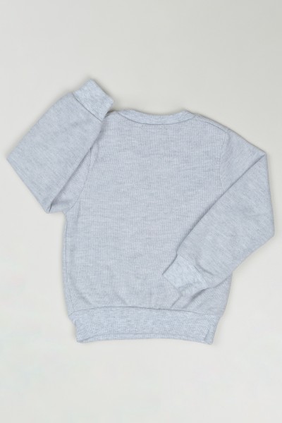 Gri (3-7 Yaş) Fashion Baskılı Kız Çocuk Sweatshirt 84808