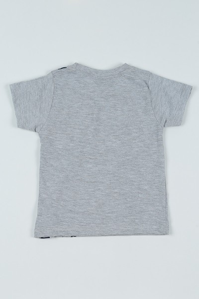 Gri (3-7 Yaş) Street Style Erkek Çocuk Tişört 94536