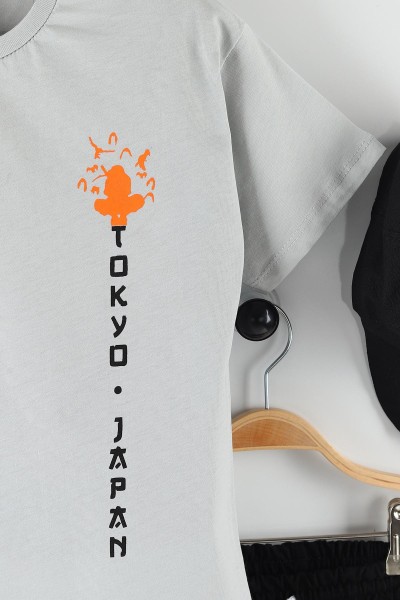 Gri (3-7 Yaş) Tokyo Baskılı Erkek Çocuk Takım 165959