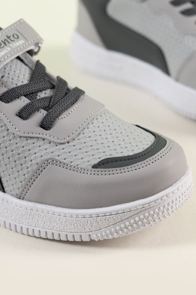 Gri (31-35 Filet) Lento Nakışlı Cilt Erkek Çocuk Ayakkabı 208603