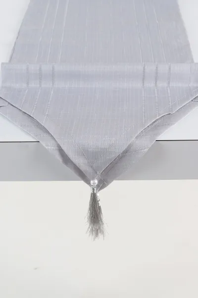 Gri 35x140 Klasik Püsküllü Runner 405672