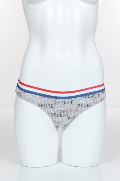 Gri 4309 Bikini Pamuk Lave Secret Baskılı Külot 101802