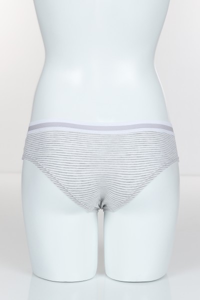 Gri 4318 Hıpboxer Love Baskılı Çizgili Kumaş Külot 101773