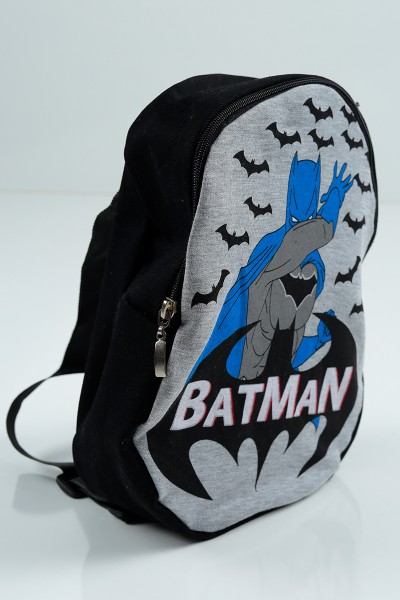 Gri (5-8 Yaş) Batman Baskılı Çantalı Erkek Çocuk Takım 96698