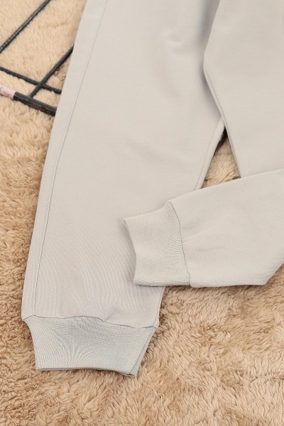Gri (5-8 Yaş) Kargo Cepli Erkek Çocuk Eşofman Altı 152304
