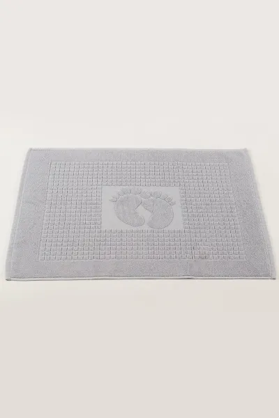 Gri 50x70 Cm Kareli Banyo Ayak Havlusu 460473