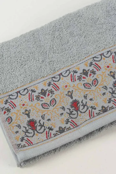 Gri 50x90 Cm Nakışlı Desenli Kilim Havlu 460425