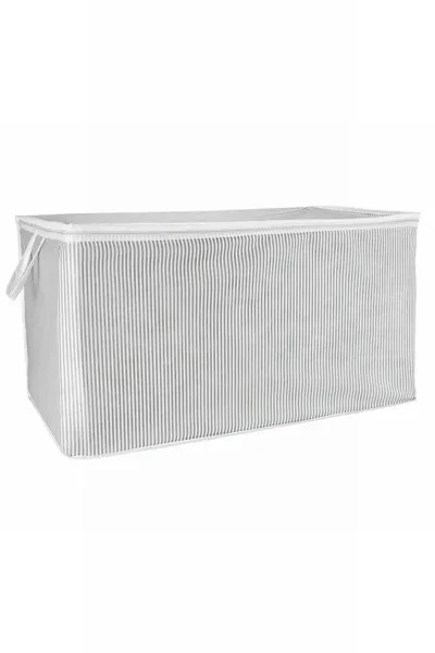 Gri 51x110x52 Çizgili Fermuarlı Döşek Hurç 279675