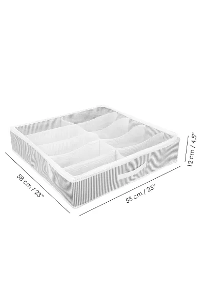 Gri 58x58x12 Cm 10 Bölmeli Ayakkabı Saklama Hurcu 481206