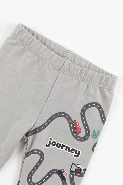 Gri (6-18  Ay)  Journey Baskılı 2 İp Erkek Bebek  Takım 495573