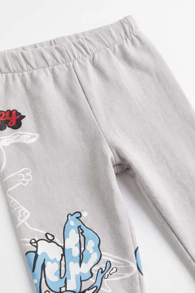 Gri (6-24 Ay) Snoopy Baskılı 2 İp Erkek Bebek Takım 480133