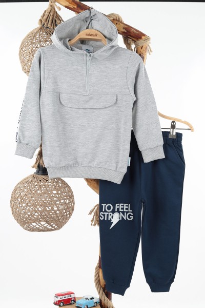 gri-7-10-yas-to-feel-serit-baskili-yarim-fermuarli-erkek-cocuk-takim-137832