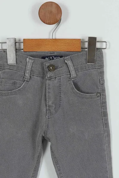 Gri (8-12 Yaş) Erkek Çocuk Kot Pantolon 252361