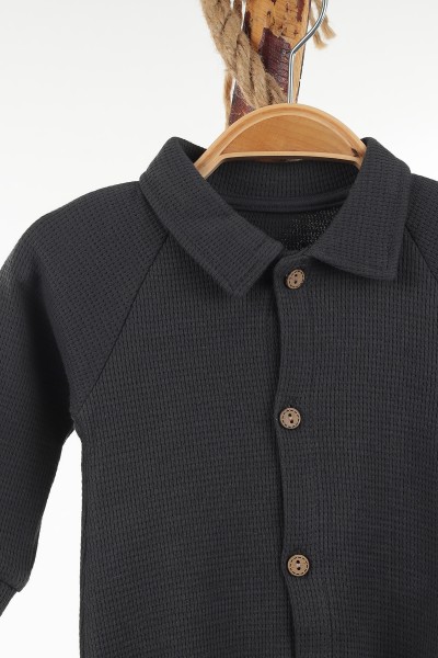 Gri (9-24 Ay) Gömlek Badili Erkek Çocuk Salopet 138741