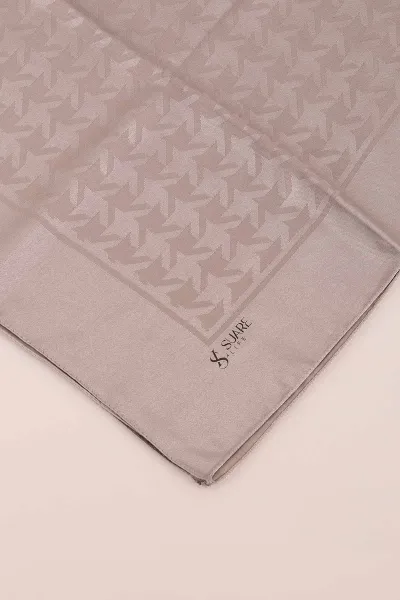 Gri 98X98 Kaşmir Kumaş Jakarlı Eşarp 431883