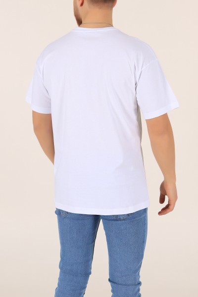 Gri A Counsel Of Perfectıon Baskılı Oversize Erkek Tişört 169685